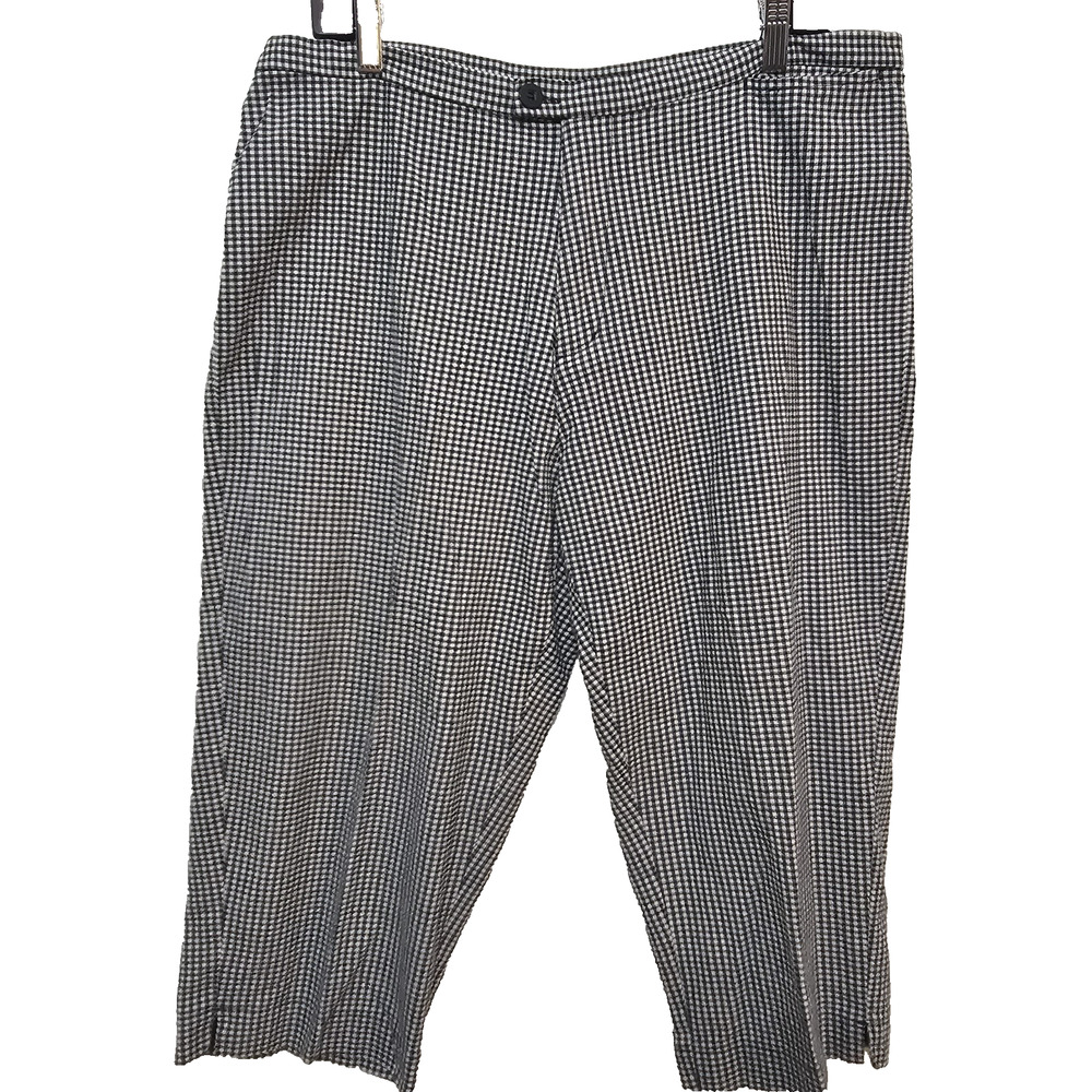 Womens Vtg Capri Pants 18 Gingham Light Dark Academia 90s Y2K Grunge Streetwear